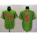 Philadelphia Phillies #5 Bryson Stott Number Green MWATKINS With Patch Stitched Cool Base Jersey