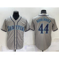 Seattle Mariners #44 Julio Rodriguez Grey MWATKINS Stitched Cool Base Jersey
