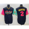 San Diego Padres #2 Xander Bogaerts 2022 Black MWATKINS City Connect Cool Base Stitched Jersey