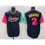 San Diego Padres #2 Xander Bogaerts 2022 Black MWATKINS City Connect Cool Base Stitched Jersey
