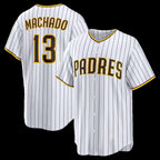 San Diego Padres #13 Manny Machado White MWATKINS Home Replica Player Jersey 2
