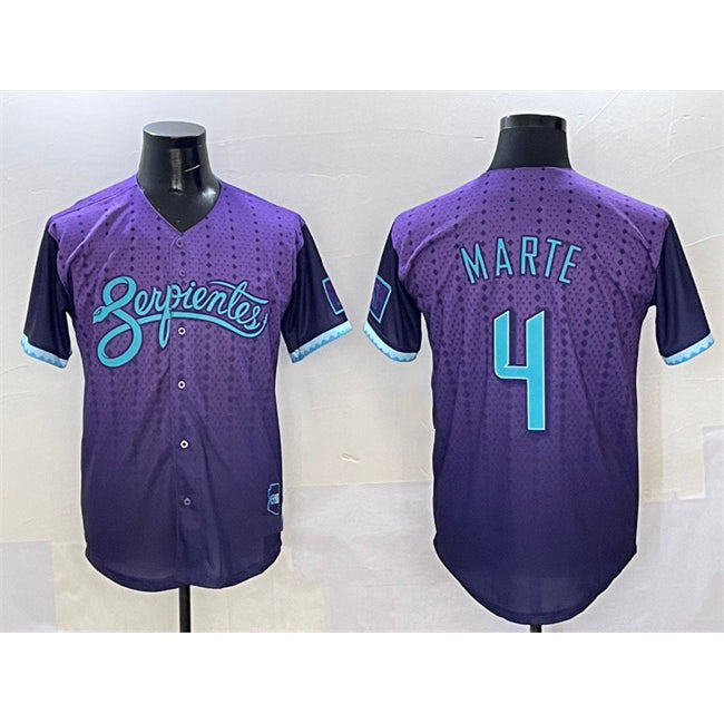 Arizona Diamondbacks #4 Ketel Marte Purple MWATKINS 2025 City Connect Limited Stitched Jersey