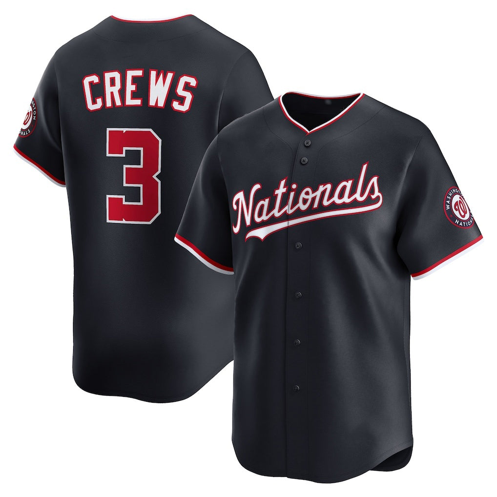 Washington Nationals #3 Dylan Crews Navy MWATKINS Alternate Limited Jersey