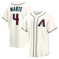 Arizona Diamondbacks #4 Ketel Marte Cream MWATKINS Home Replica Jersey