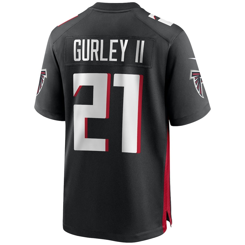 A.Falcons #21 Todd Gurley II Black MWATKINS Game Player Jersey