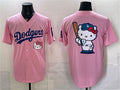 Los Angeles Dodgers Team Big Logo Pink MWATKINS 2025 Hello Kitty Vapor Limited Stitched Jersey