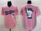 Los Angeles Dodgers Team Big Logo Pink MWATKINS 2025 Hello Kitty Vapor Limited Stitched Jersey