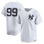New York Yankees #99 Aaron Judge White MWATKINS Home Limited Player Jersey