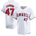 Los Angeles Angels #47 Griffin Canning White MWATKINS Home Limited Stitched Jersey