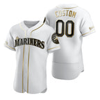 Custom Seattle Mariners White MWATKINS Stitched Flex Base Golden Edition Jersey