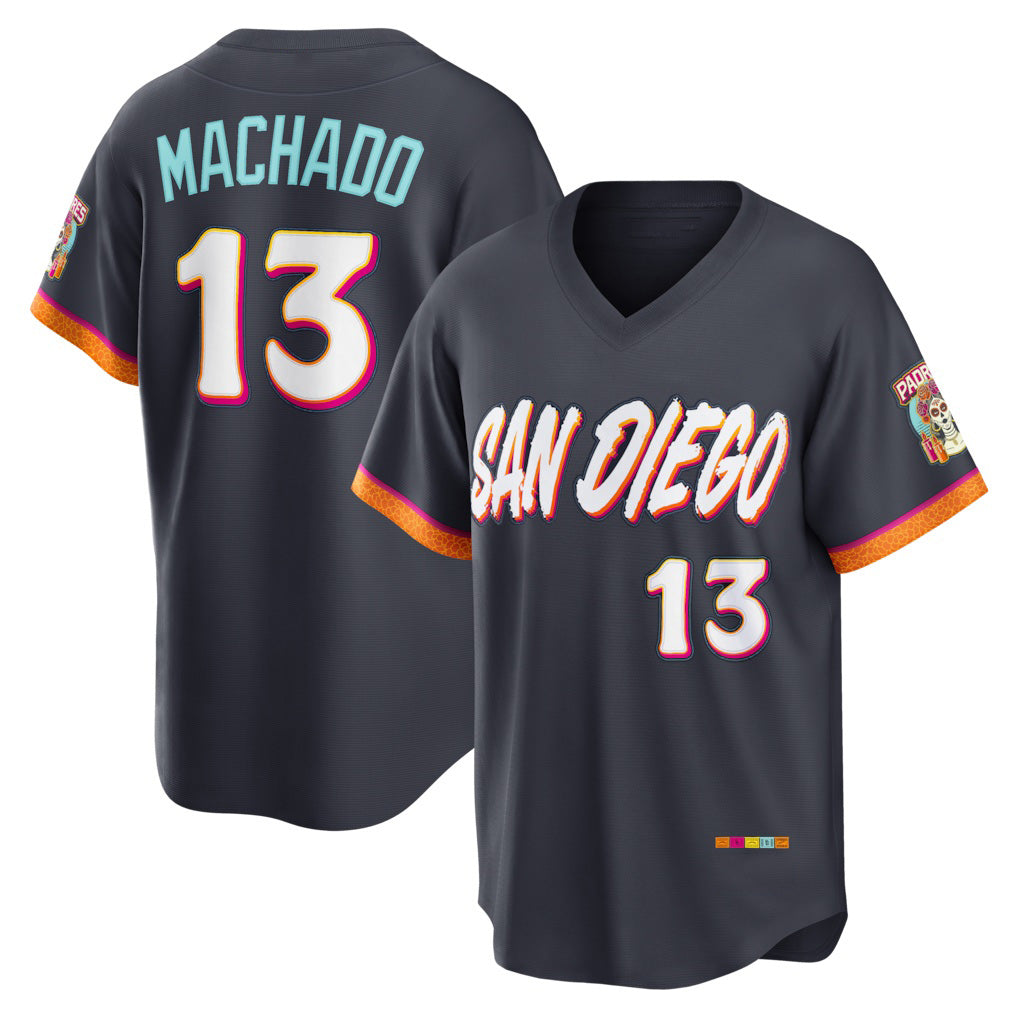 San Diego Padres #13 Manny Machado Obsidian MWATKINS 2026 City Connect Stadium Jersey