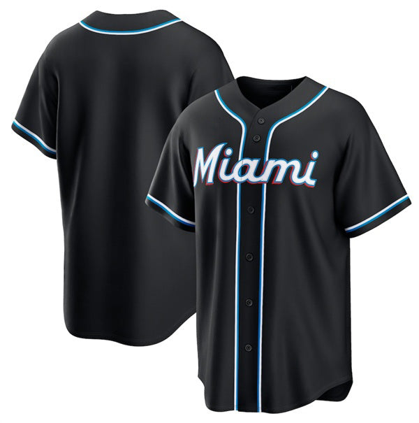 Miami Marlins Blank 2026 Black MWATKINS Out Stitched Jersey