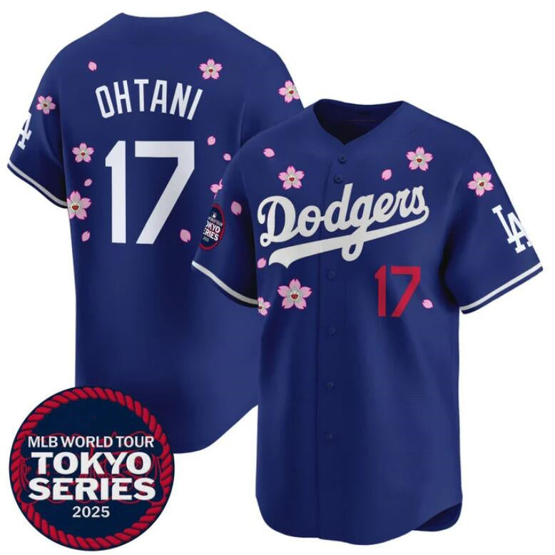 Los Angeles Dodgers #17 Shohei Ohtani Royal MWATKINS 2025 Tokyo Series Limited Stitched Jersey