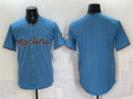 Miami Marlins Blank Blue MWATKINS Cool Base Stitched Jersey