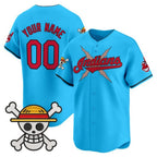 Custom Cleveland Indians x One Piece Light Blue MWATKINS Vapor Premier Limited Jersey - Stitched