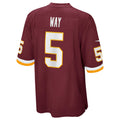W.Football Team #5 Tress Way Game Jersey - Burgundy MWATKINS