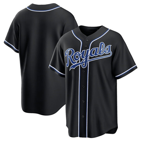 Kansas City Royals Blank Black MWATKINS Out Stitched Jersey