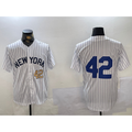 New York Yankees #42 Jackie Robinson White MWATKINS Cool Base Stitched Jerseys