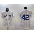 New York Yankees #42 Jackie Robinson White MWATKINS Cool Base Stitched Jerseys