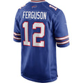 B.Bills #12 Joe Ferguson Royal MWATKINS Game Retired Player Jersey
