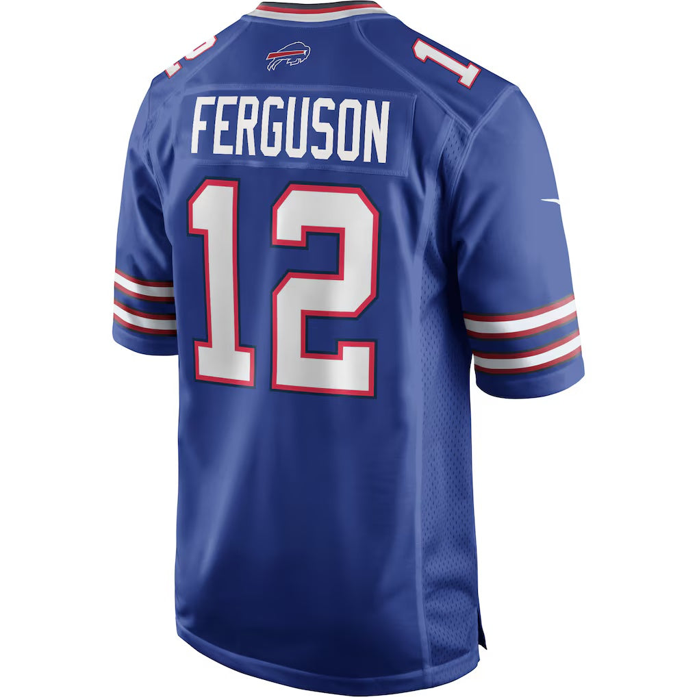 B.Bills #12 Joe Ferguson Royal MWATKINS Game Retired Player Jersey
