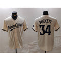 Minnesota Twins #34 Kirby Puckett Cream MWATKINS Cool Base Stitched Jersey