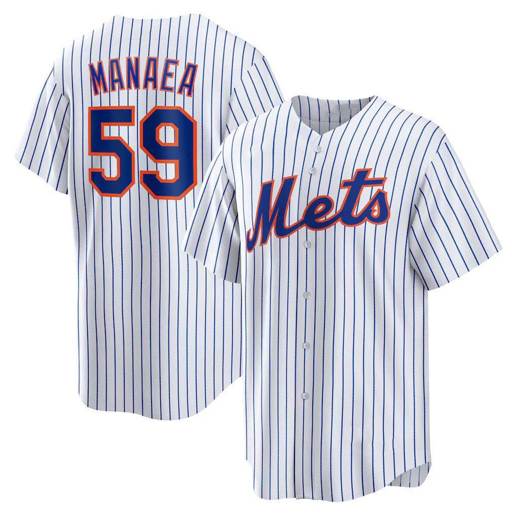 New York Mets #59 Sean Manaea White MWATKINS Home Replica Jersey