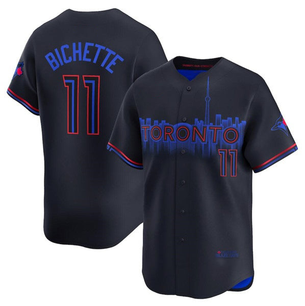 Toronto Blue Jays #11 Bo Bichette Black MWATKINS 2024 City Connect Limited Stitched Jersey