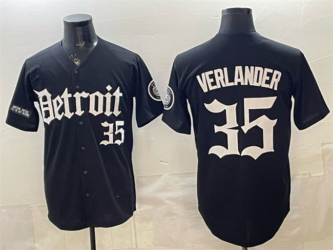 Detroit Tigers #35 Justin Verlander 2026 Black MWATKINS 'Motor Gothic Edition' Vapor Premier Limited Stitched Jersey