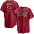 Arizona Diamondbacks #7 Corbin Carroll Red MWATKINS Cool Base Stitched Jersey