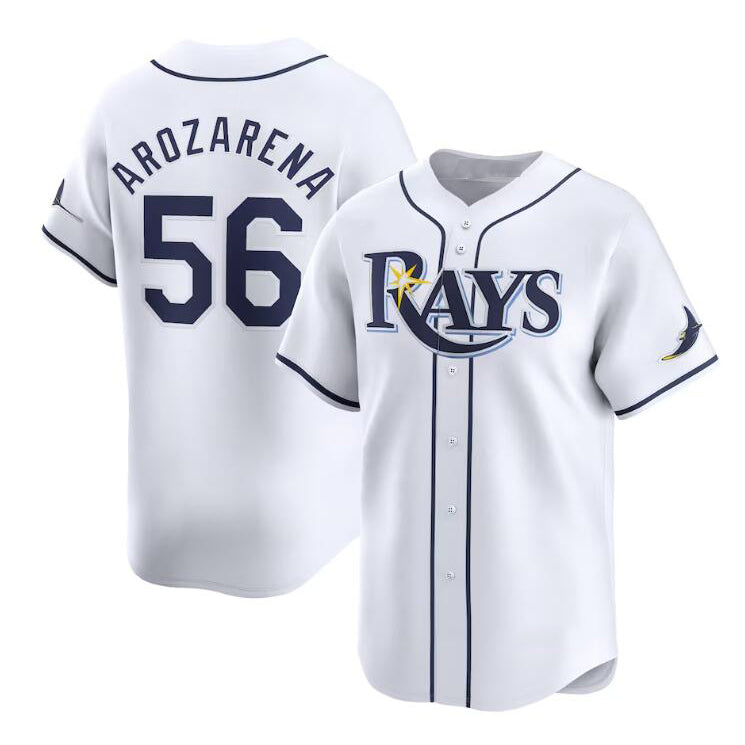 Tampa Bay Rays #56 Randy Arozarena White MWATKINS Home Limited Stitched Jersey