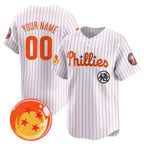 Custom Philadelphia Phillies x Dragon Ball White MWATKINS Vapor Premier Limited Jersey - All Stitched