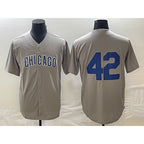 Chicago Cubs #42 Bruce Sutter Gray MWATKINS Stitched Cool Base Jersey