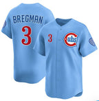 Chicago Cubs #3 Alex Bregman Blue MWATKINS 2nd Alternate Limited Stitched Jersey