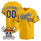Custom Kansas City Royals x One Piece Gold MWATKINS Vapor Premier Limited Jersey - Stitched