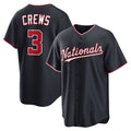 Washington Nationals #3 Dylan Crews Navy MWATKINS Alternate Replica Jersey