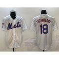 New York Mets #18 Darryl Strawberry White MWATKINS 2025 Spring Training Cool Base Stitched Jersey