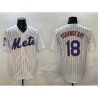 New York Mets #18 Darryl Strawberry White MWATKINS 2025 Spring Training Cool Base Stitched Jersey