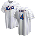 New York Mets #4 Francisco ¨¢lvarez White MWATKINS Cool Base Stitched Jersey