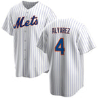 New York Mets #4 Francisco ¨¢lvarez White MWATKINS Cool Base Stitched Jersey