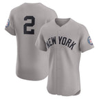 New York Yankees #2 Derek Jeter Gray MWATKINS Road 2020 Hall of Fame Induction Patch Elite Player Jersey