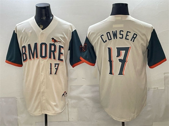 Baltimore Orioles #17 Colton Cowser Natural MWATKINS 2026 City Connect Stadium Stitched Jersey