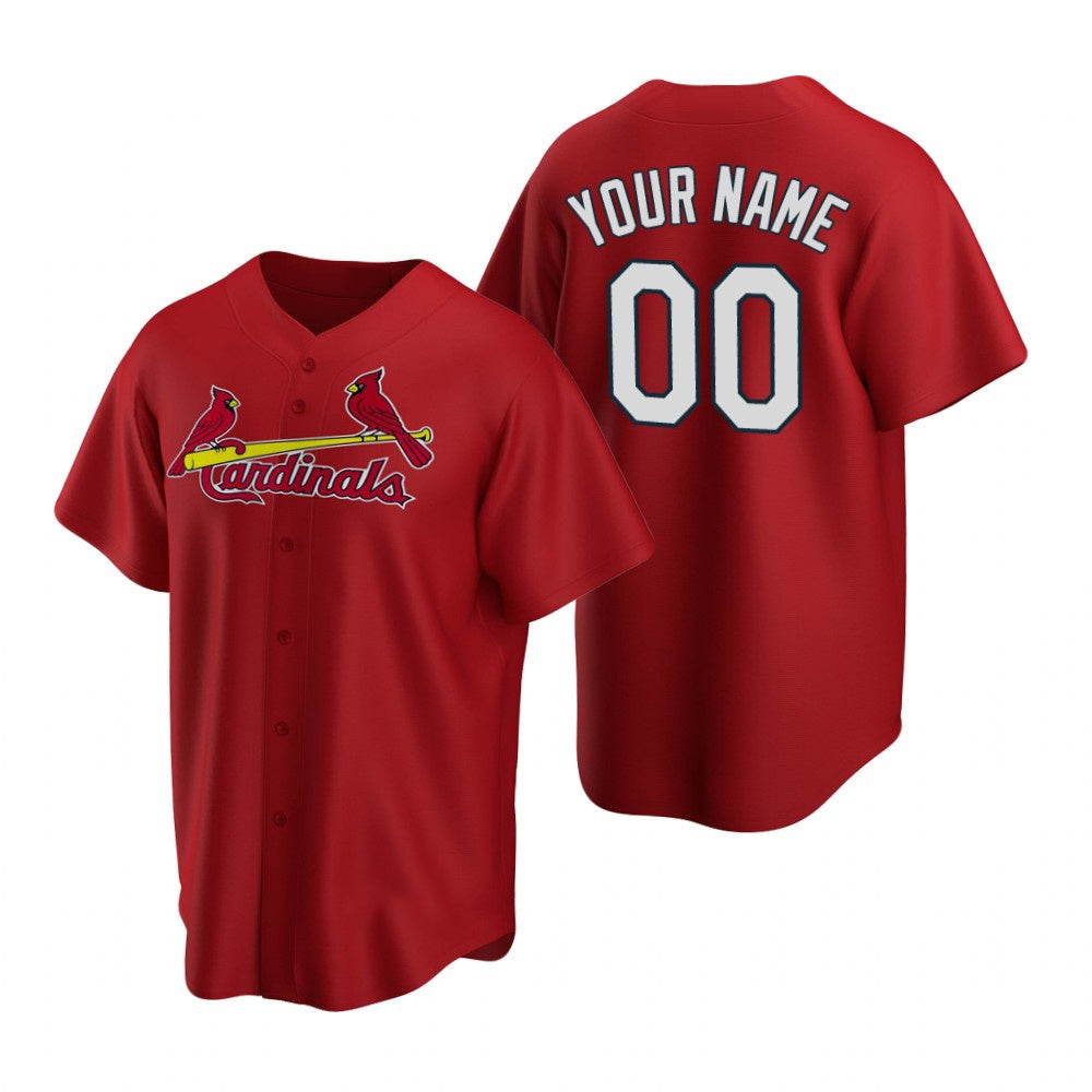 Custom St. Louis Cardinals Red MWATKINS Stitched Cool Base Jersey