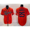 Detroit Tigers #25 Gleyber Torres Orange MWATKINS With Patch Vapor Premier Limited Stitched Jersey