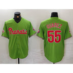 Philadelphia Phillies #55 Ranger Suarez Green MWATKINS With Patch Stitched Cool Base Jersey
