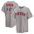 Boston Red Sox #16 Jarren Duran USA 250 Fourth of July Road Stadium Jersey - Gray MWATKINS