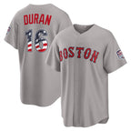 Boston Red Sox #16 Jarren Duran USA 250 Fourth of July Road Stadium Jersey - Gray MWATKINS