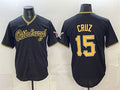 Pittsburgh Pirates #15 Oneil Cruz Black MWATKINS Limited Stitched Jersey