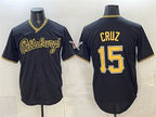 Pittsburgh Pirates #15 Oneil Cruz Black MWATKINS Limited Stitched Jersey