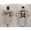 Minnesota Twins #34 Kirby Puckett Number Cream MWATKINS Cool Base Stitched Jersey